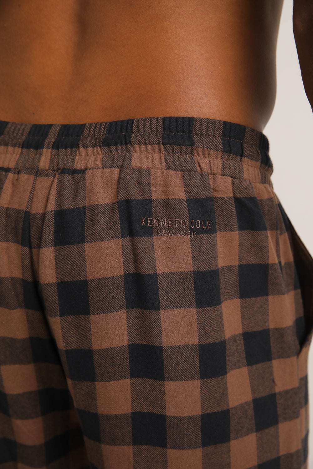 סט פיג'מה פלאנל בעיצוב משבצות | קנת קול