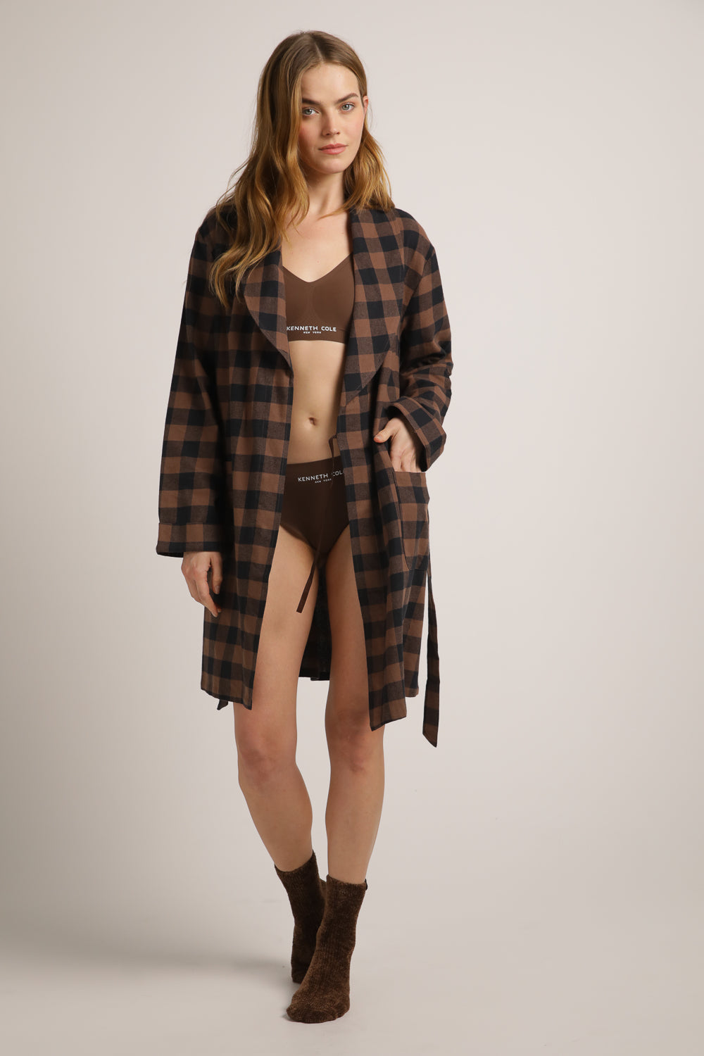 חלוק בית בסגנון משבצות | קנת קול