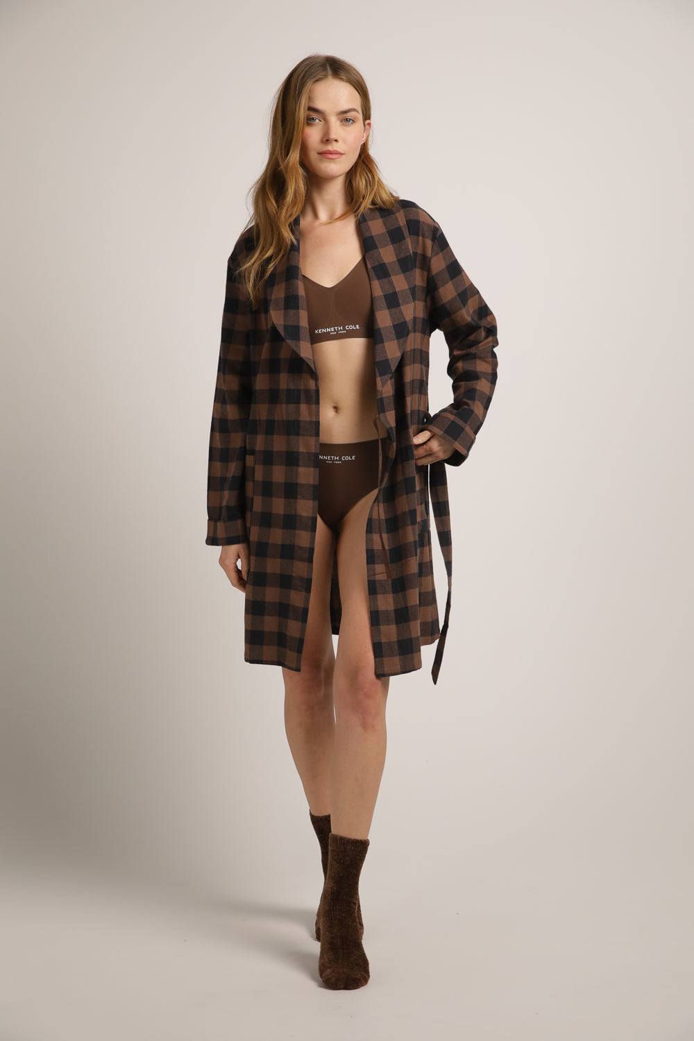 חלוק בית בסגנון משבצות | קנת קול