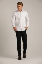 חולצה מכופתרת חלקה בגזרת מודרן פיט | קנת קול