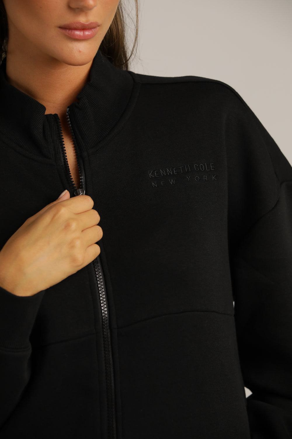 סווטשירט קרופ עם צווארון | קנת קול