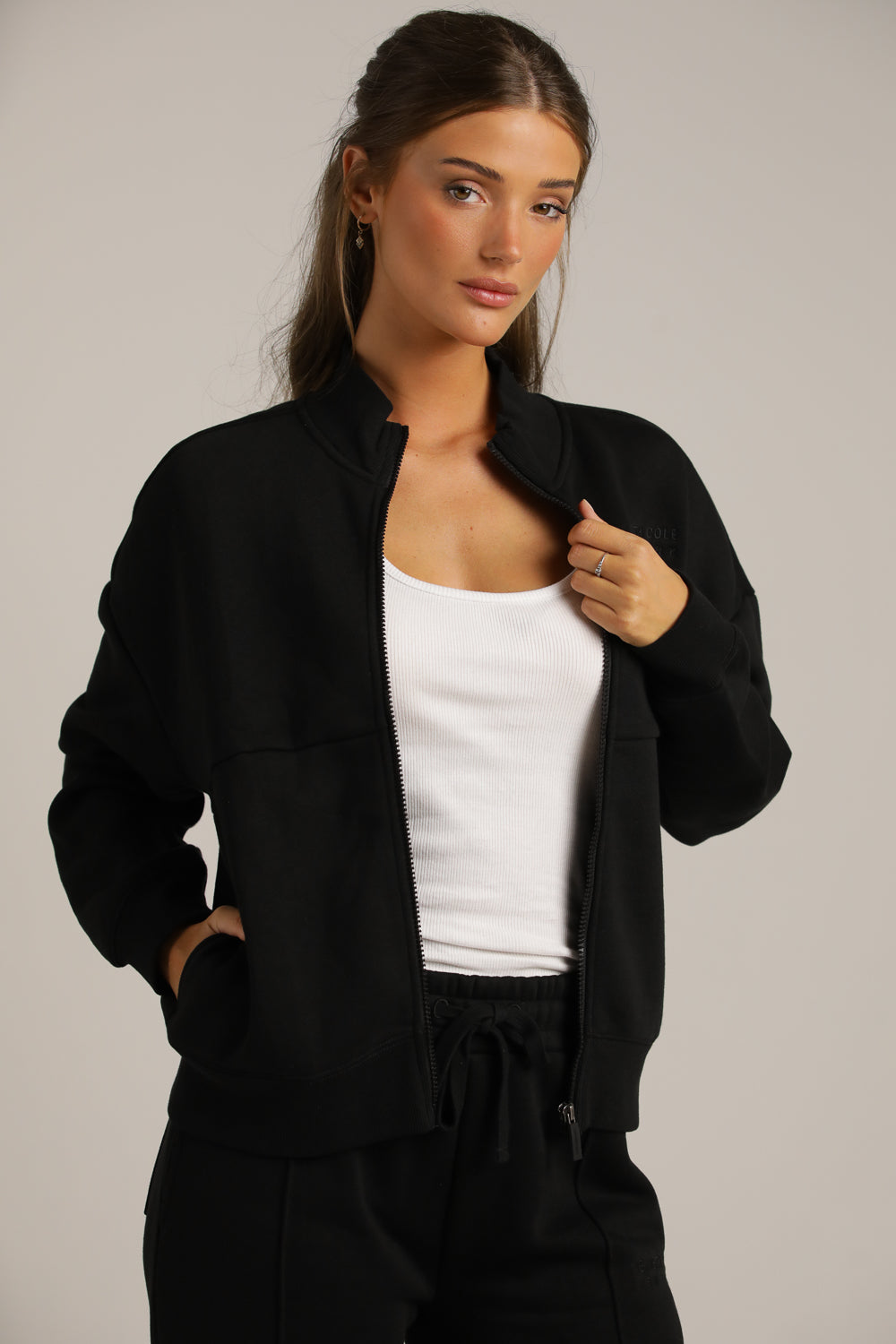 סווטשירט קרופ עם צווארון | קנת קול