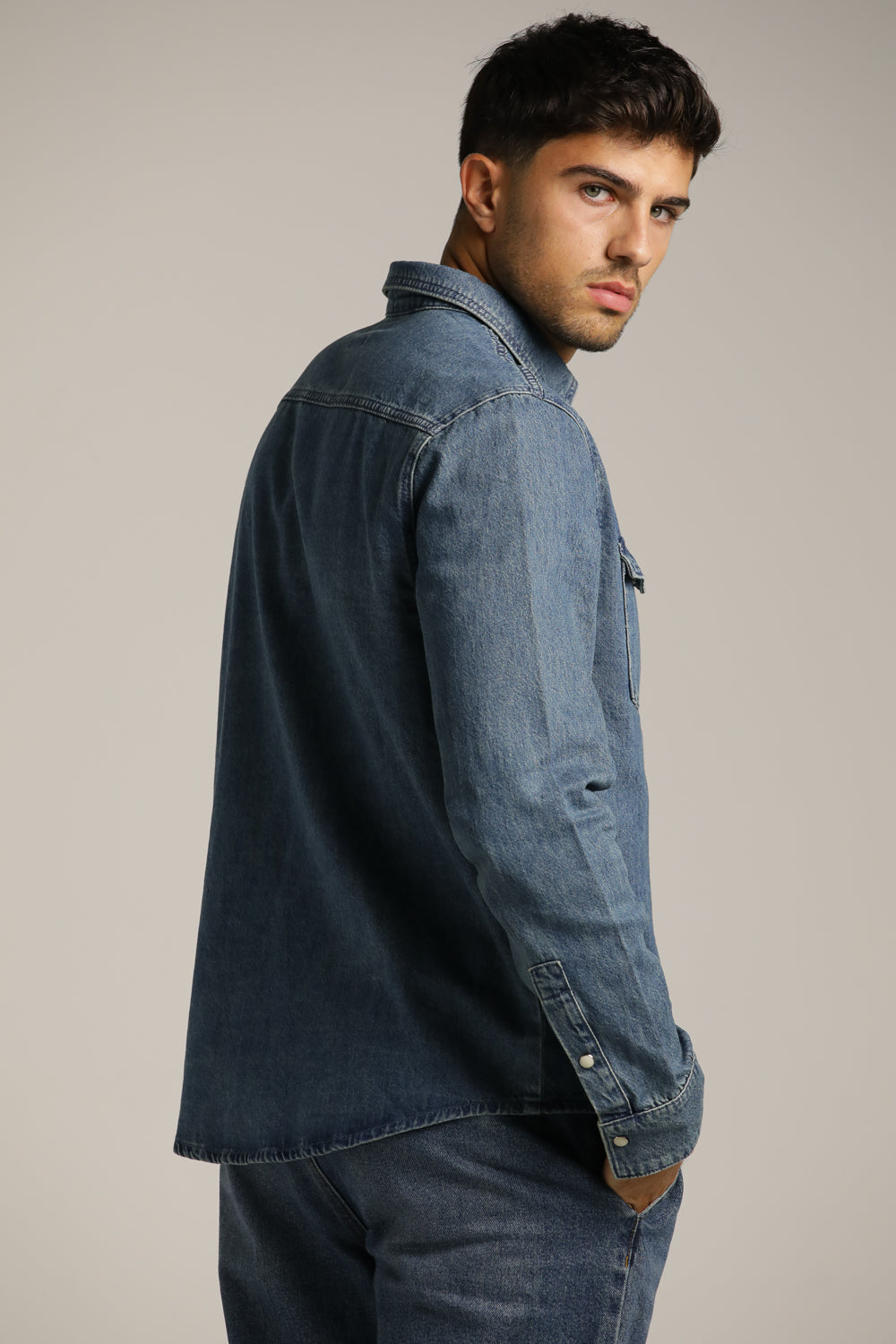 חולצה מכופתרת בסגנון ג'ינס | קנת קול