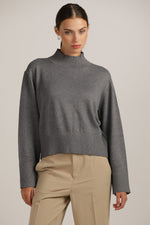 סריג בגזרת אוברסייז עם צווארון גולף | קנת קול