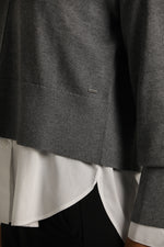 סריג קרופ עם מפתח צוואר וי | קנת קול