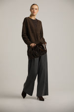 קרדיגן במרקם צמרי עם מפתח וי | קנת קול