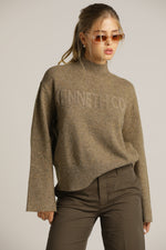 סריג עבה בסגנון גולף עם הטבעת לוגו | קנת קול