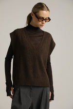 ווסט סרוג וינטג' עם כפתורים בצד | קנת קול