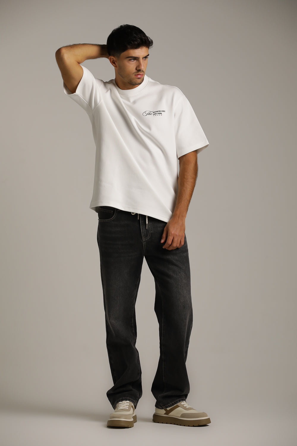 ג'ינס במראה שטוף בגזרה רחבה | קנת קול