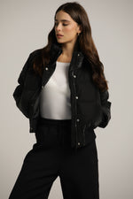 מעיל פוך קצר עם צווארון גבוה | קנת קול