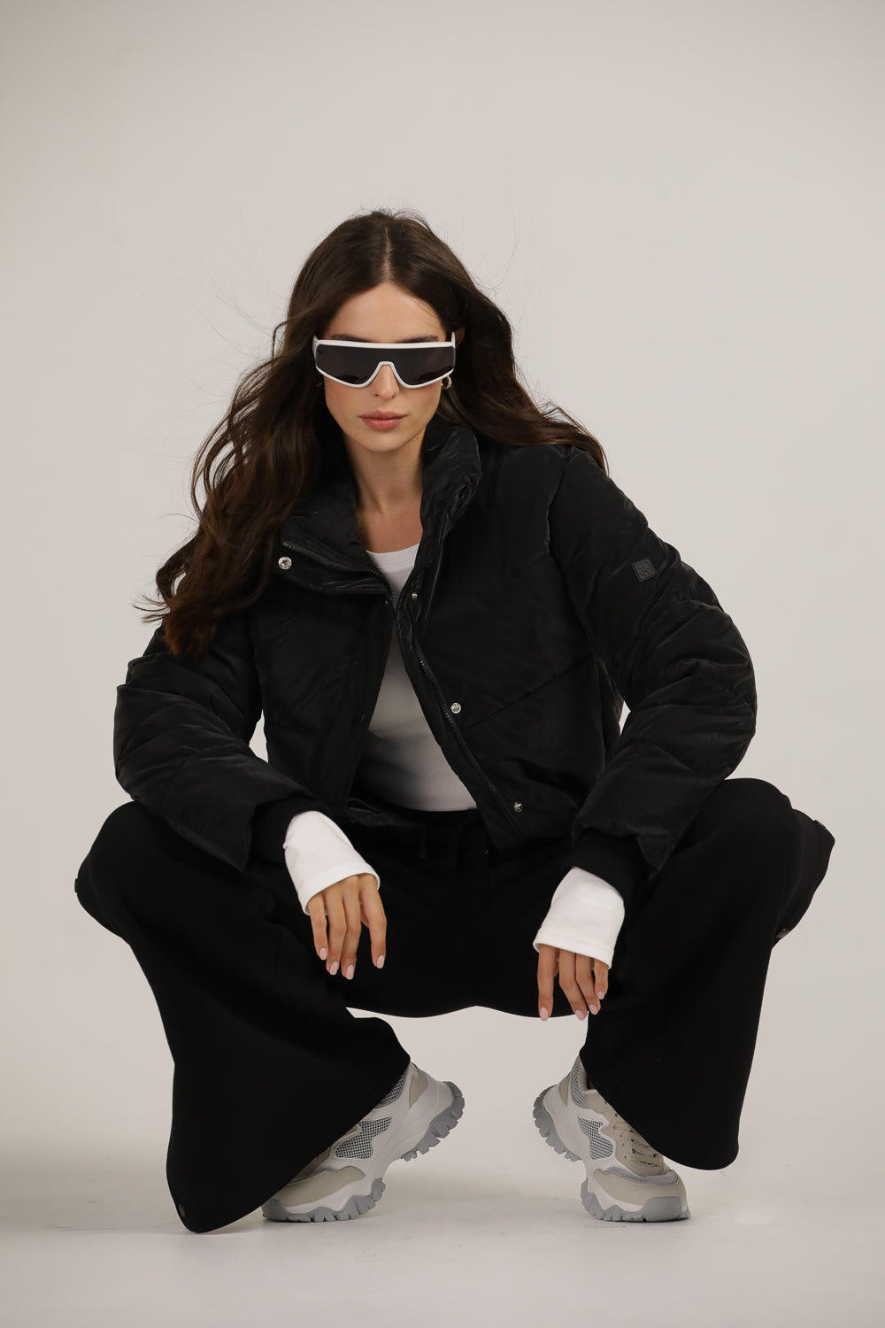 מעיל פוך קצר עם צווארון גבוה | קנת קול