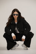 מעיל פוך קצר עם צווארון גבוה | קנת קול