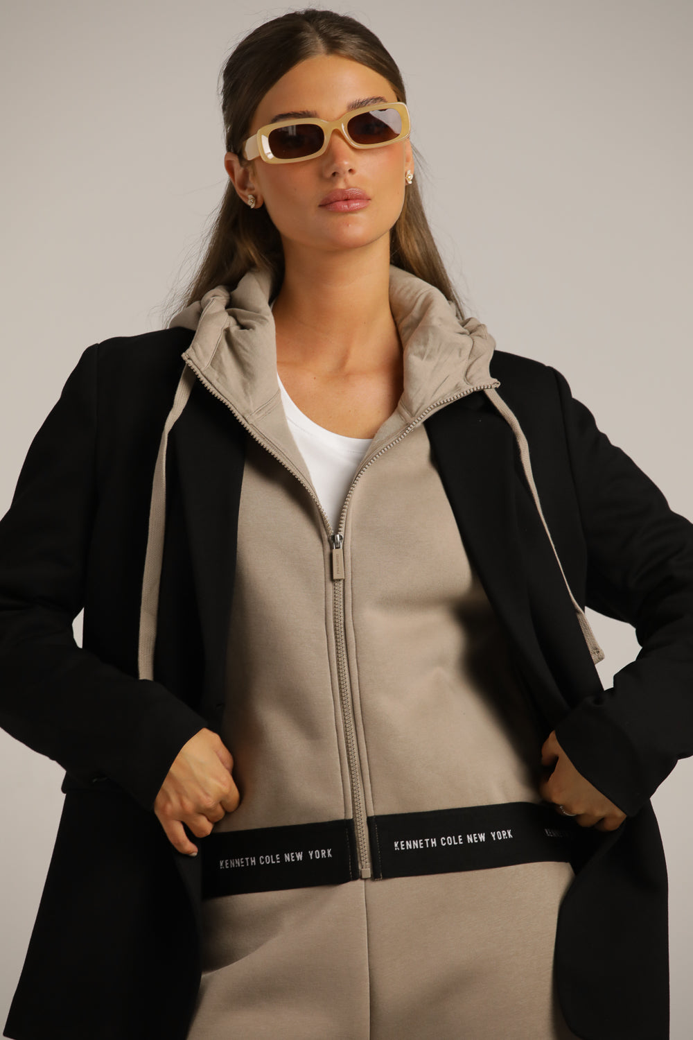 ג'קט עם סיומת גומי ממותגת | קנת קול