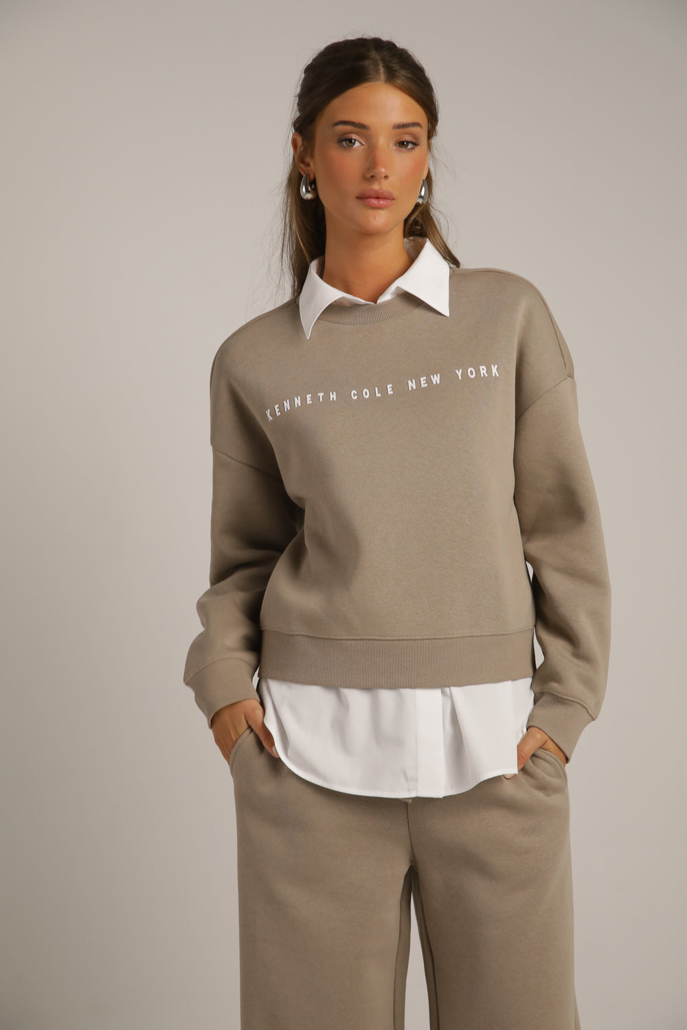 סווטשירט קרופ עם לוגו | קנת קול