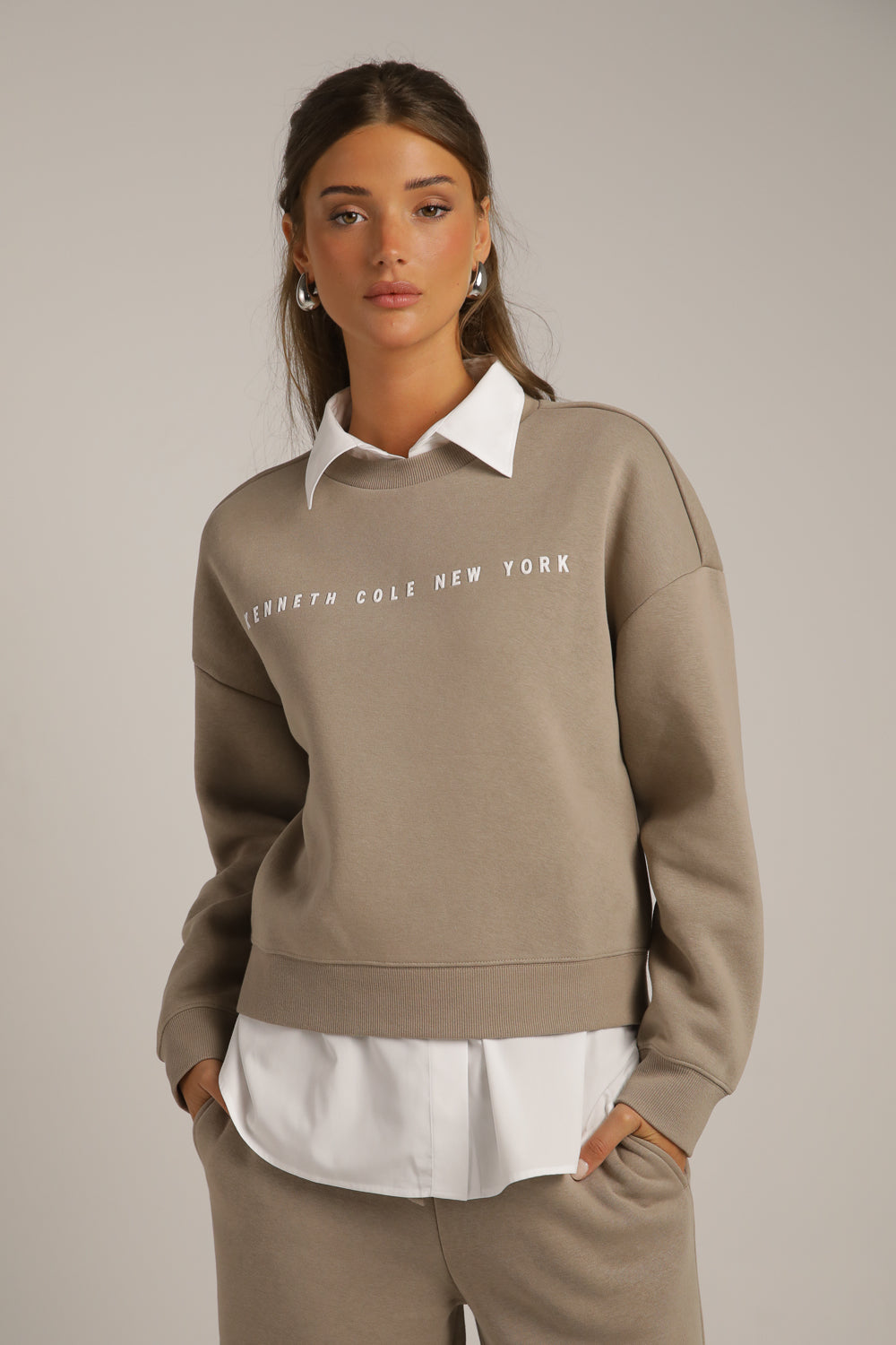 סווטשירט קרופ עם לוגו | קנת קול