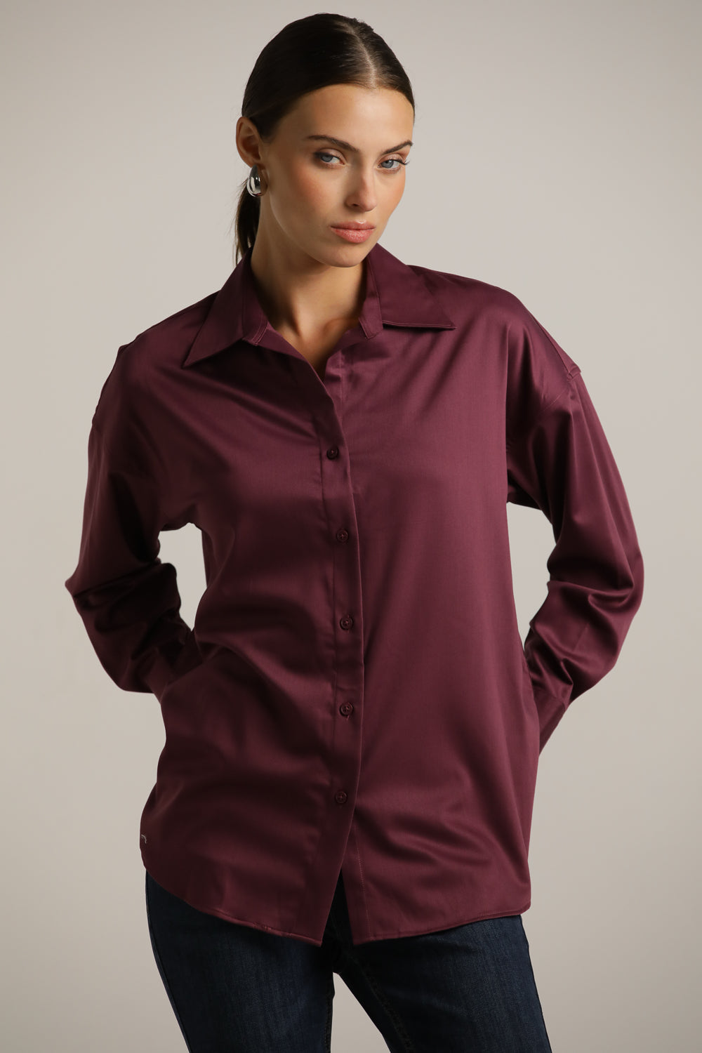 חולצה מכופתרת אוברסייז | קנת קול