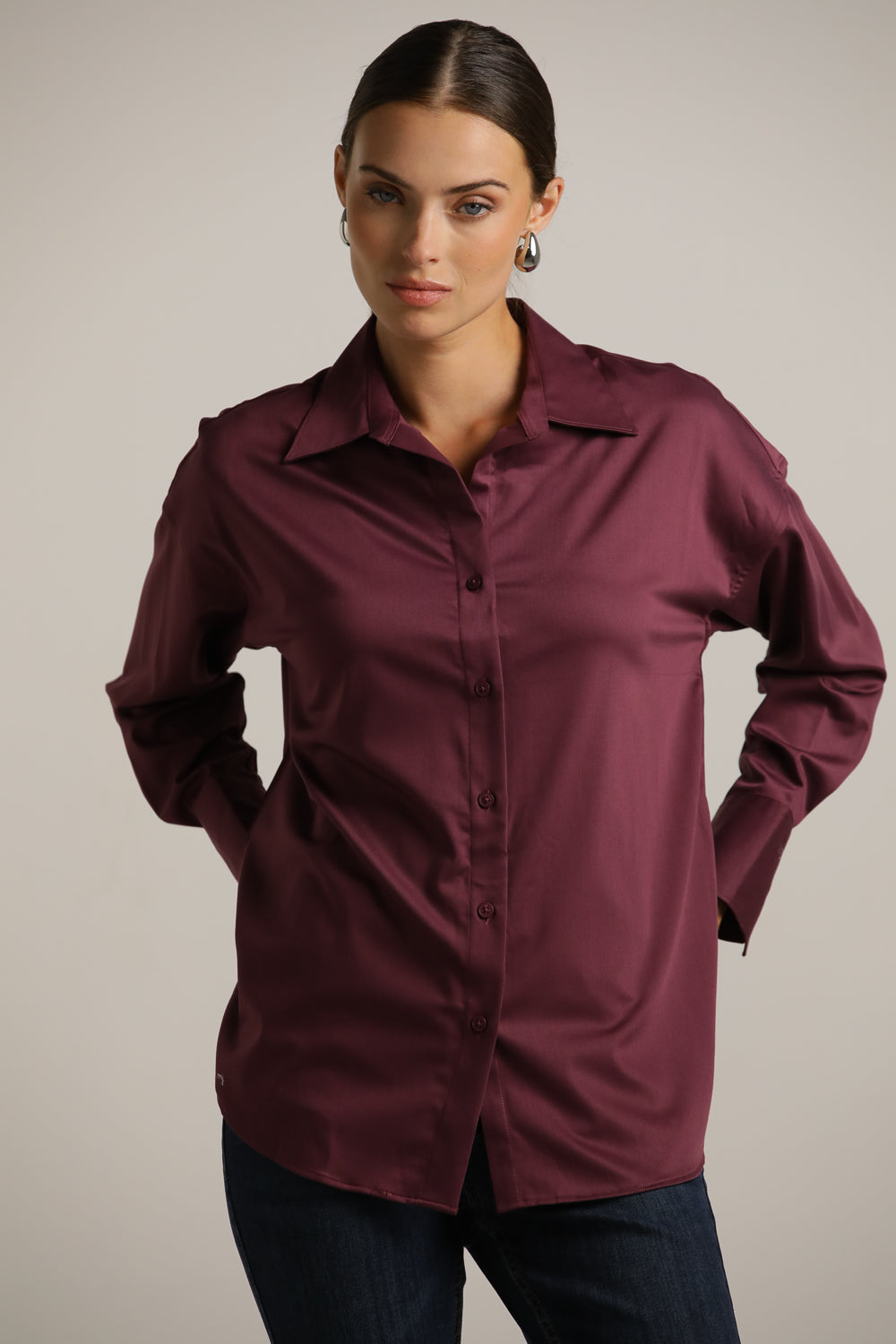 חולצה מכופתרת אוברסייז | קנת קול