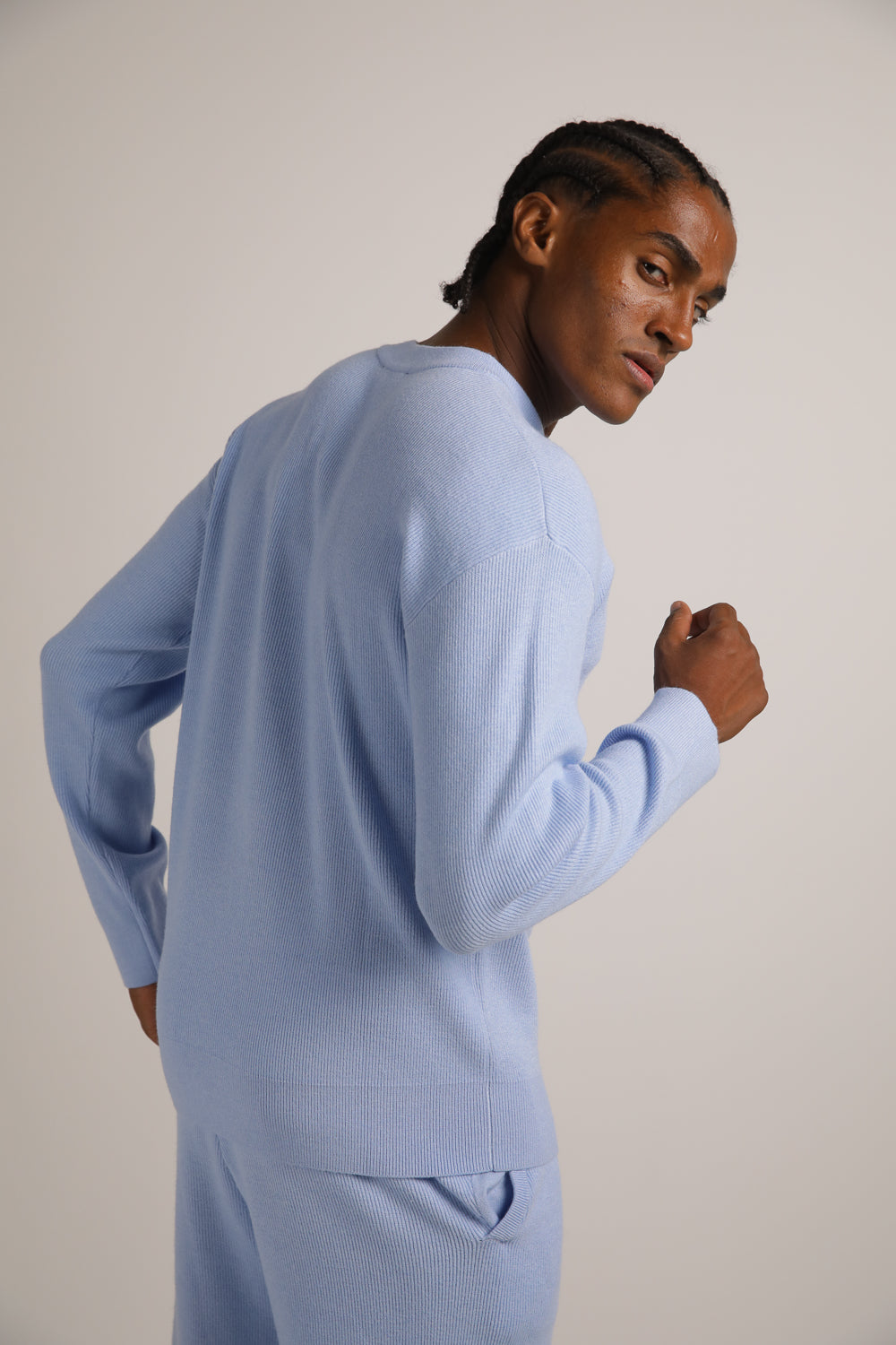 סווטשירט סריג בטקסטורת ריב | קנת קול