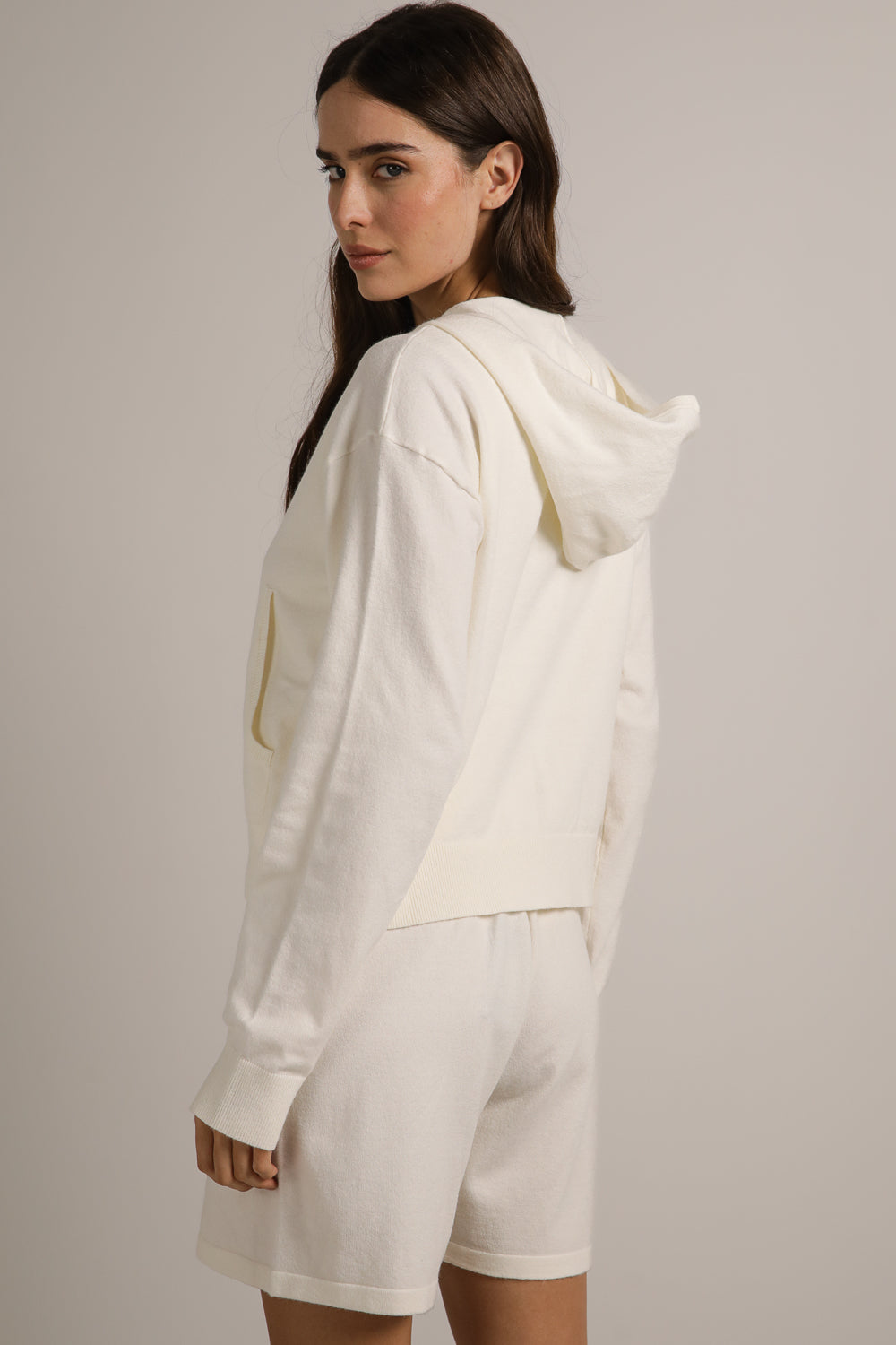 ג'קט סרוג עם קפצ'ון | קנת קול