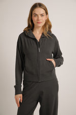 ג'קט סרוג עם קפצ'ון | קנת קול