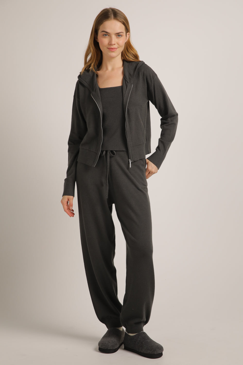 ג'קט סרוג עם קפצ'ון | קנת קול