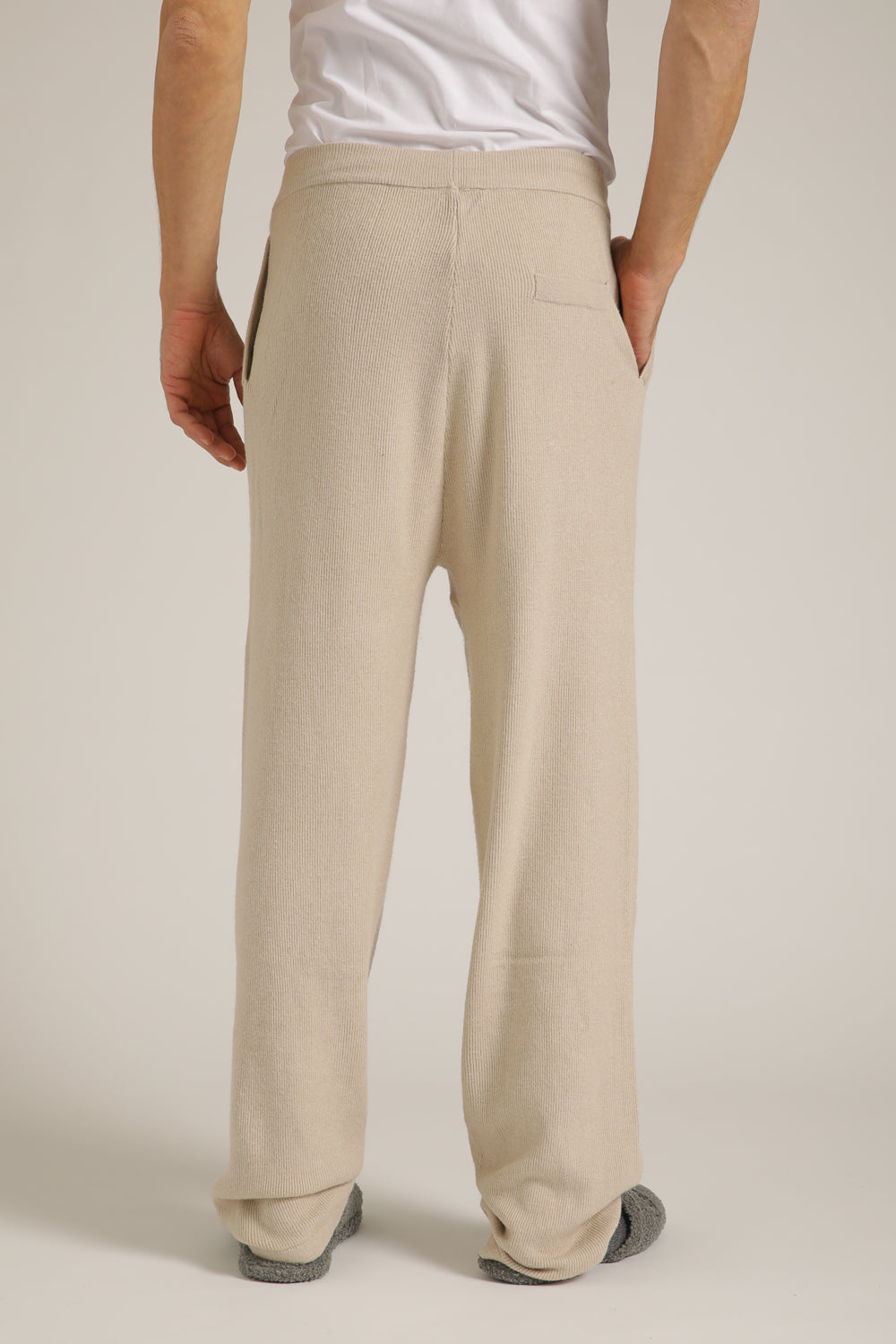 מכנסי סריג ארוכים מבד ריב | קנת קול