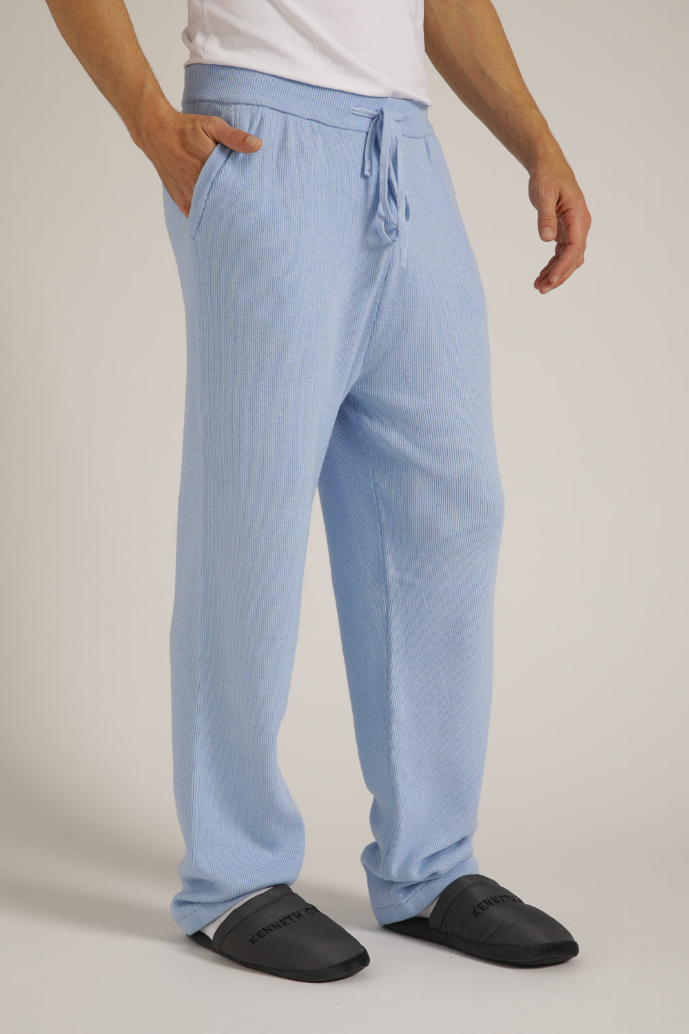 מכנסי סריג ארוכים מבד ריב | קנת קול