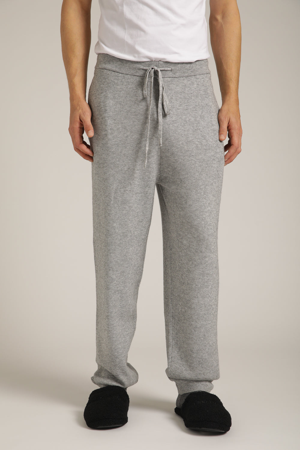 מכנסי סריג ארוכים מבד ריב | קנת קול