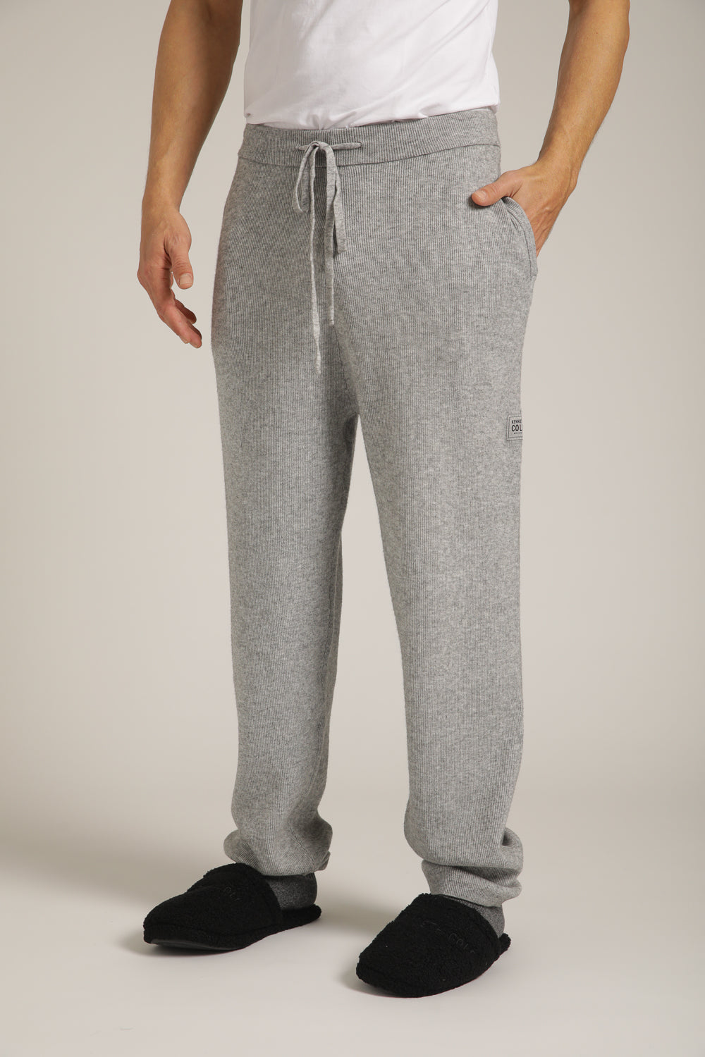 מכנסי סריג ארוכים מבד ריב | קנת קול