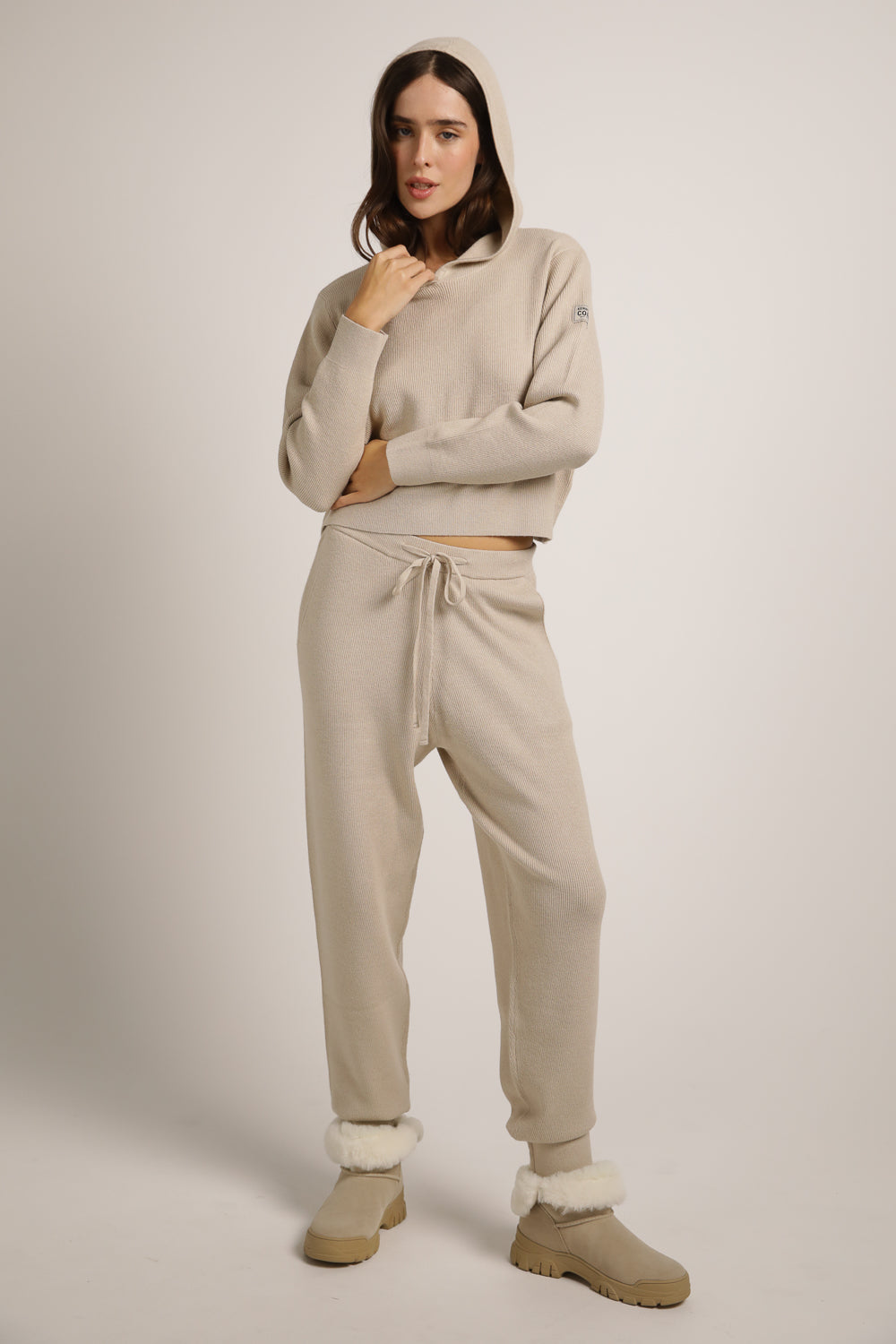 מכנסי טרנינג סריג בגזרה צרה | קנת קול