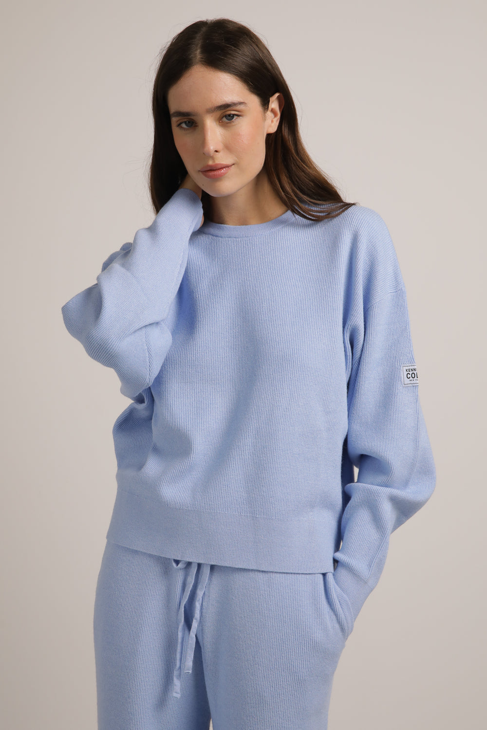 סווטשירט סרוג מבד ריב | קנת קול