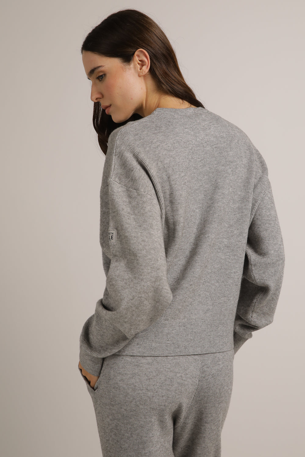 סווטשירט סרוג מבד ריב | קנת קול