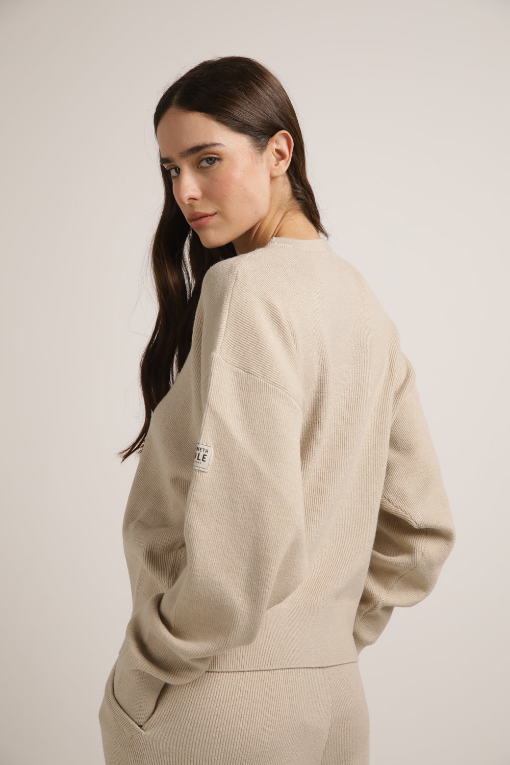 סווטשירט סרוג מבד ריב | קנת קול