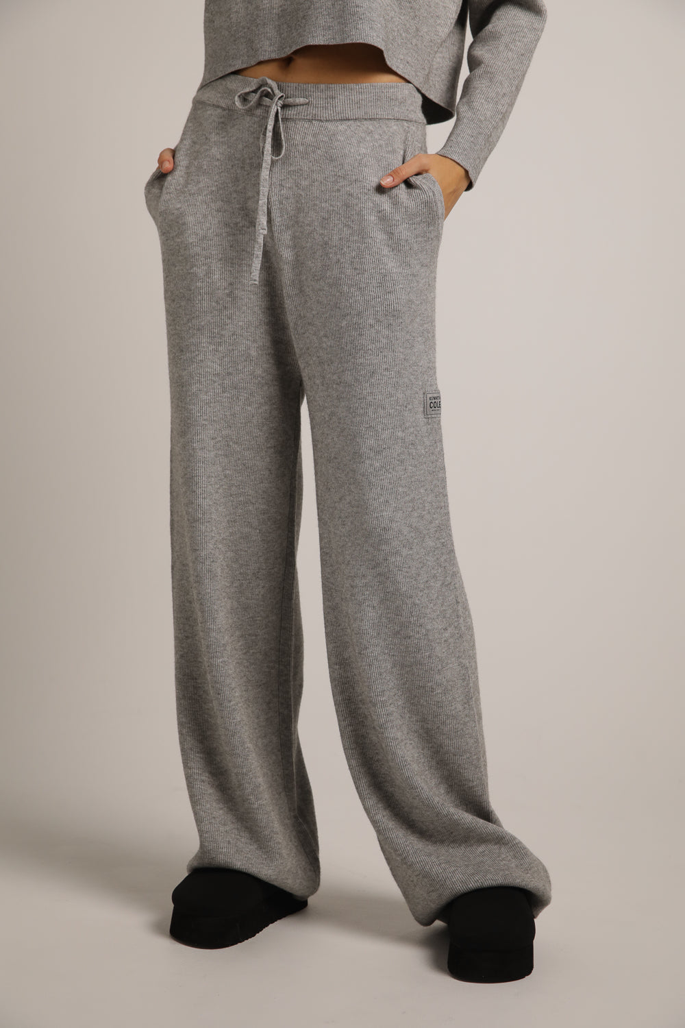 מכנסי סריג בגזרה רחבה | קנת קול