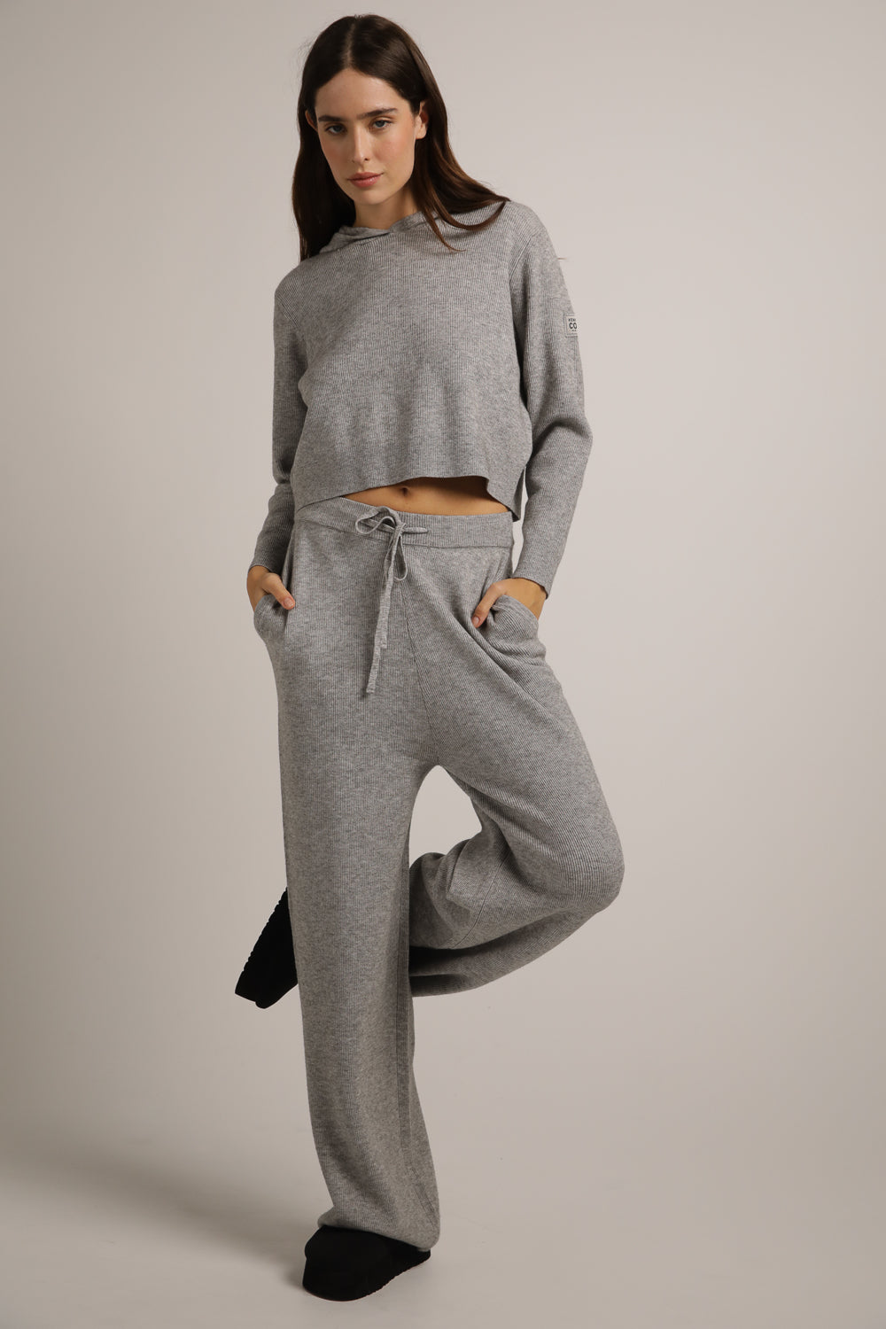 מכנסי סריג בגזרה רחבה | קנת קול