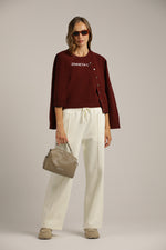 קרדיגן סריג עם לוגו בגב | קנת קול