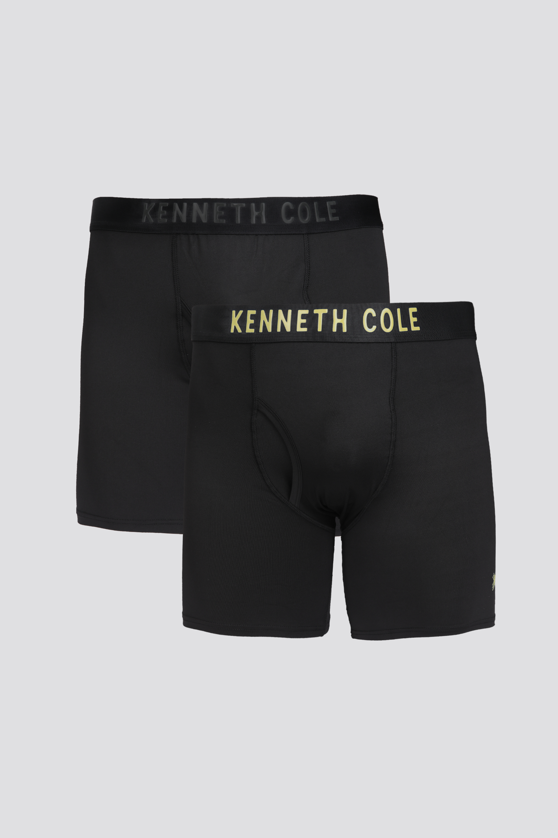 זוג תחתוני בוקסר בצבע שחור הדפס צהוב