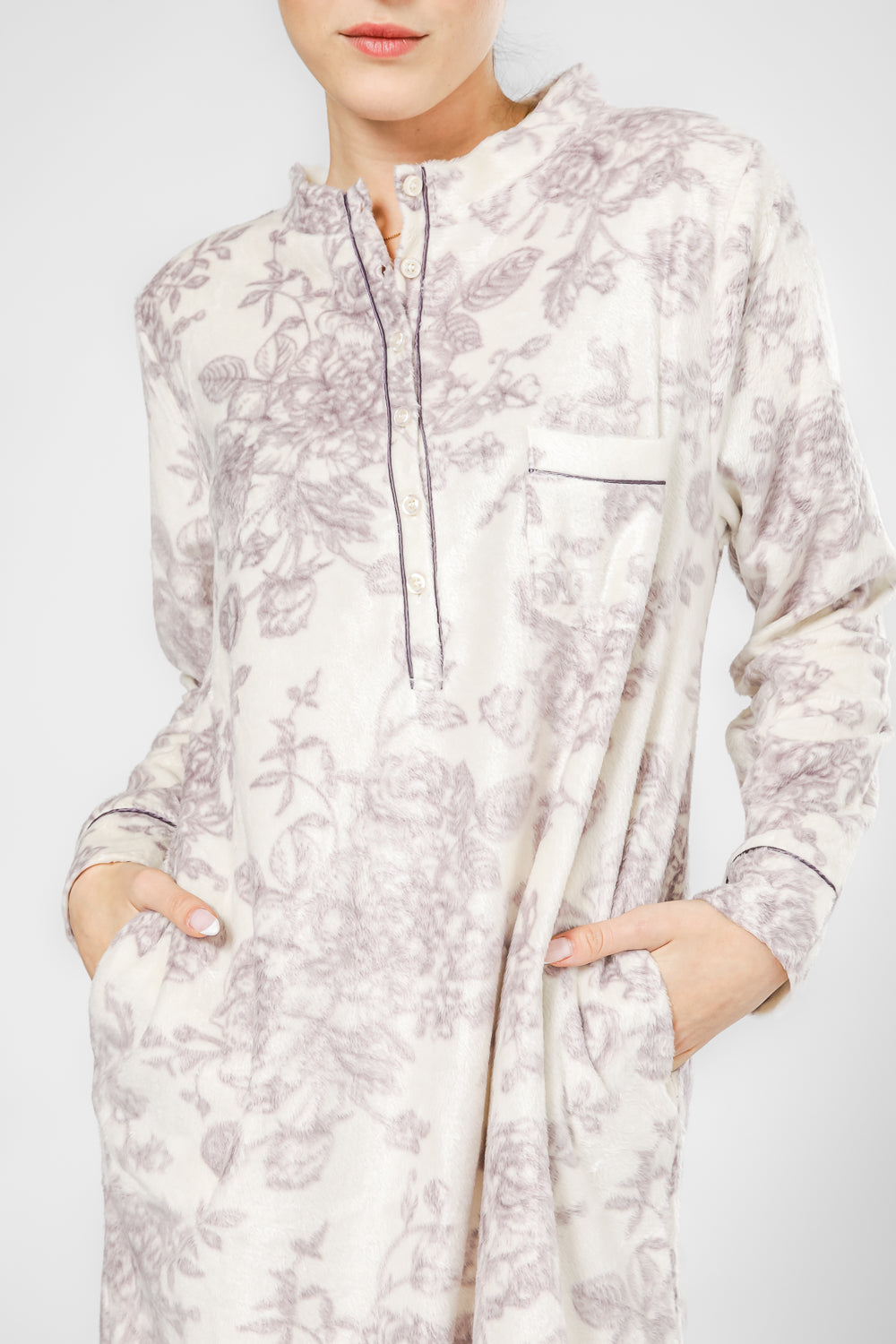 כותונת עם כפתורים מינק