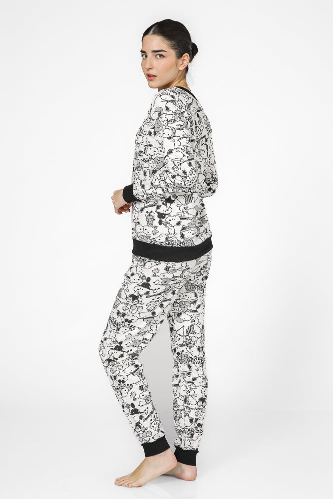 פיג'מה סנופי סטייל פליז