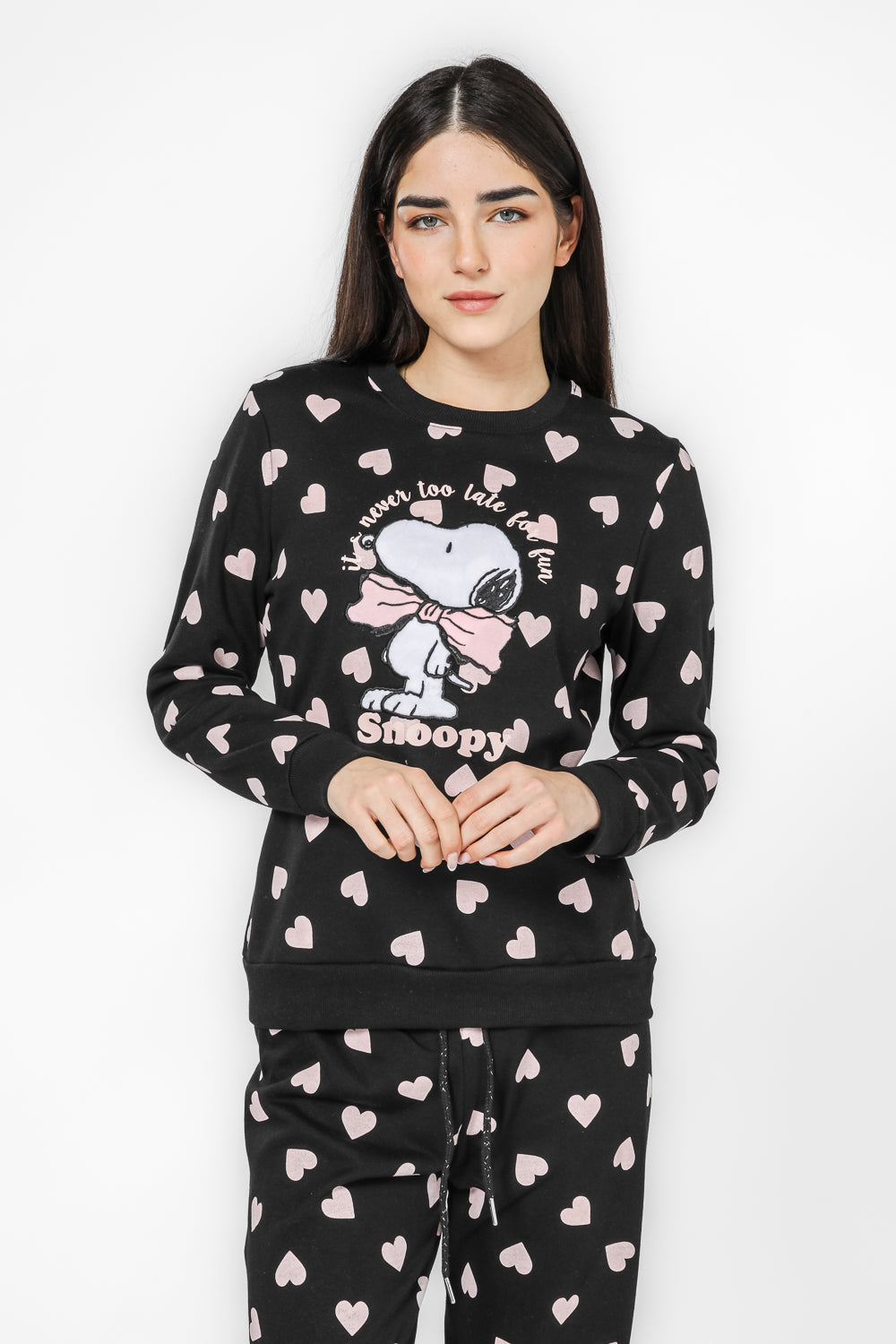 פיג'מה סנופי לבבות פליז