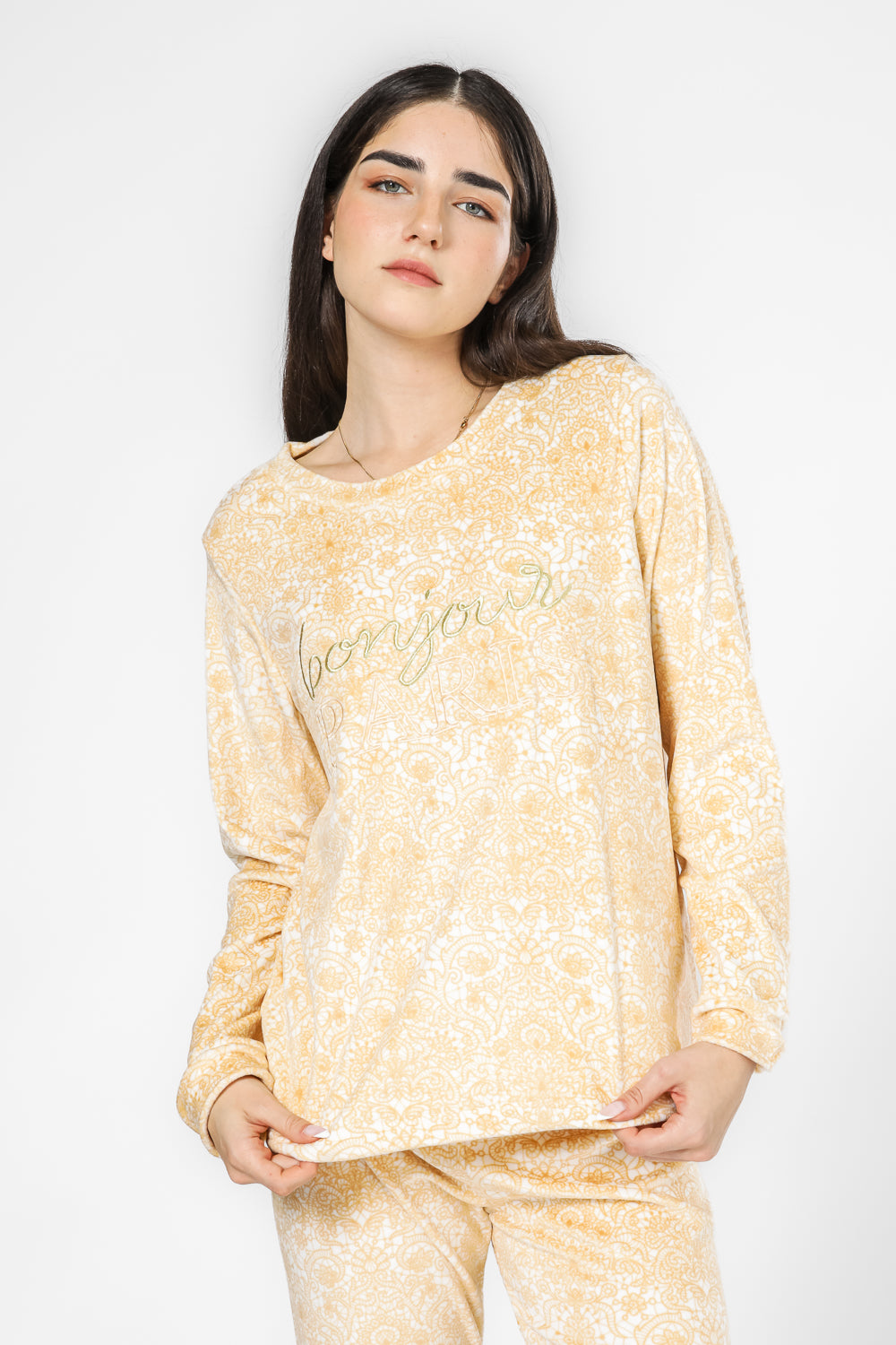 פיג'מה פייזלי קטיפה