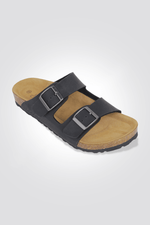 כפכפי נוחות עור שחור - MASHBIR//365