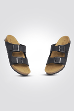 כפכפי נוחות עור שחור - MASHBIR//365