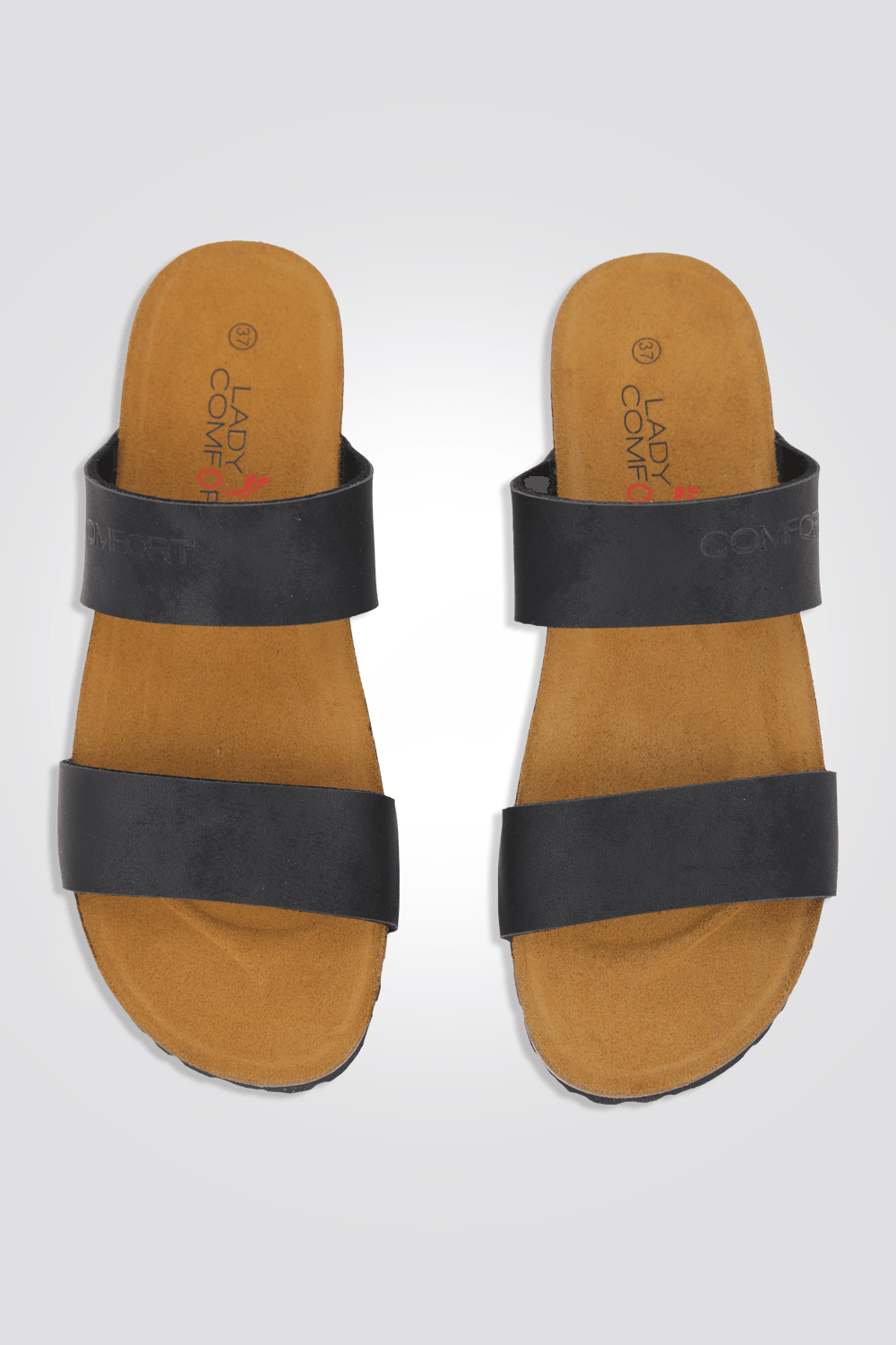 כפכף 2 רצועות בצבע שחור - MASHBIR//365