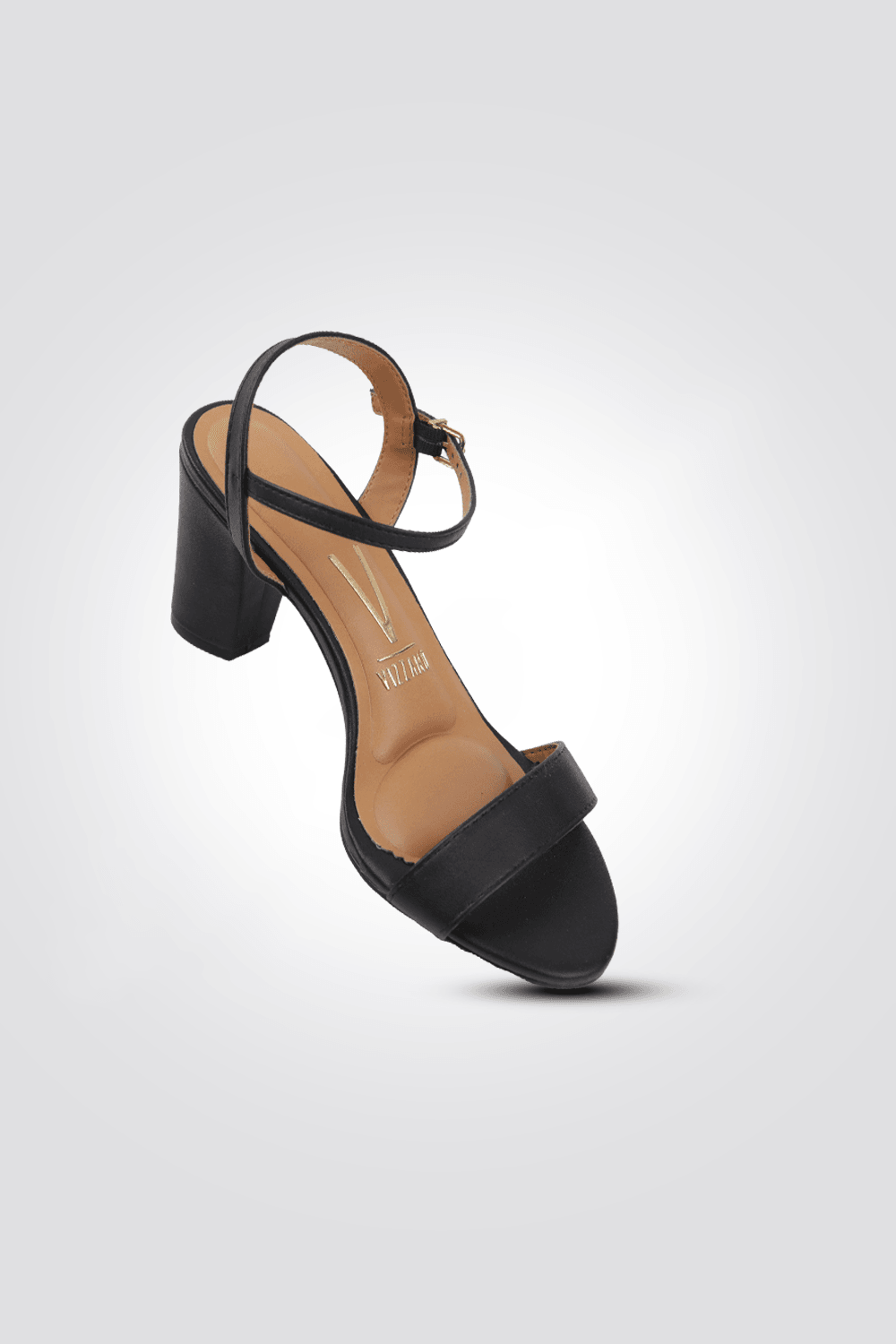 סנדל עקב לנשים בצבע שחור - MASHBIR//365