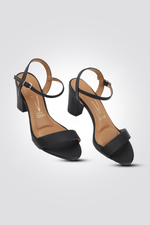 סנדל עקב לנשים בצבע שחור - MASHBIR//365