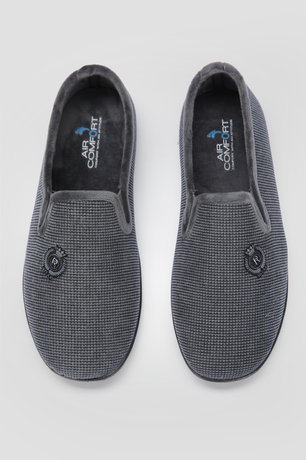 נעלי בית סגורות לגברים בצבע אפור