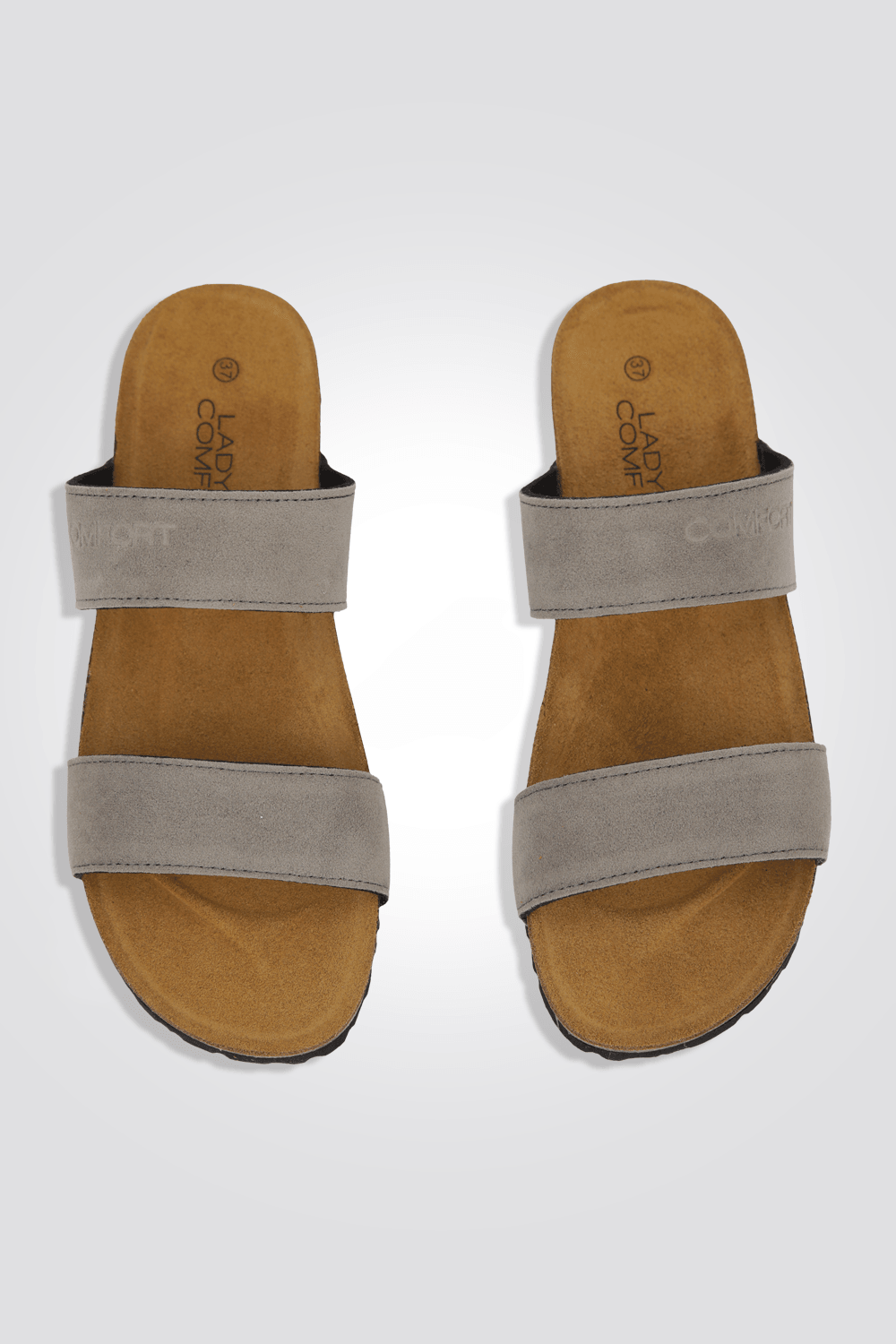 כפכף 2 רצועות בצבע אפור - MASHBIR//365