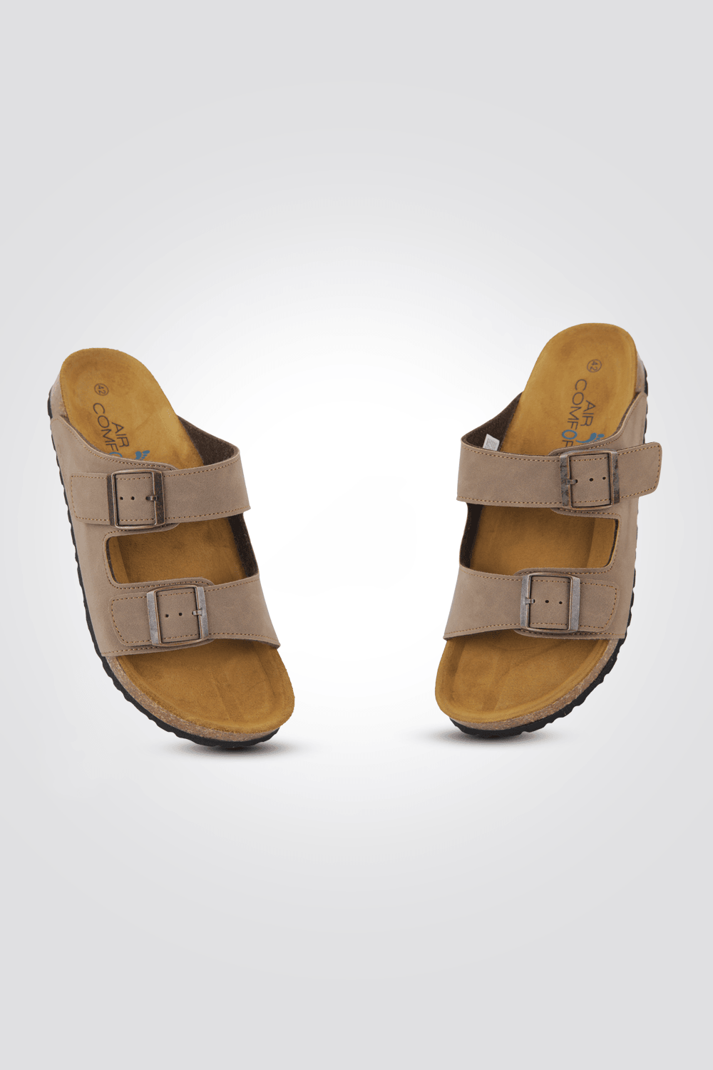 כפכף לגבר 2 רצועות בצבע חום - MASHBIR//365