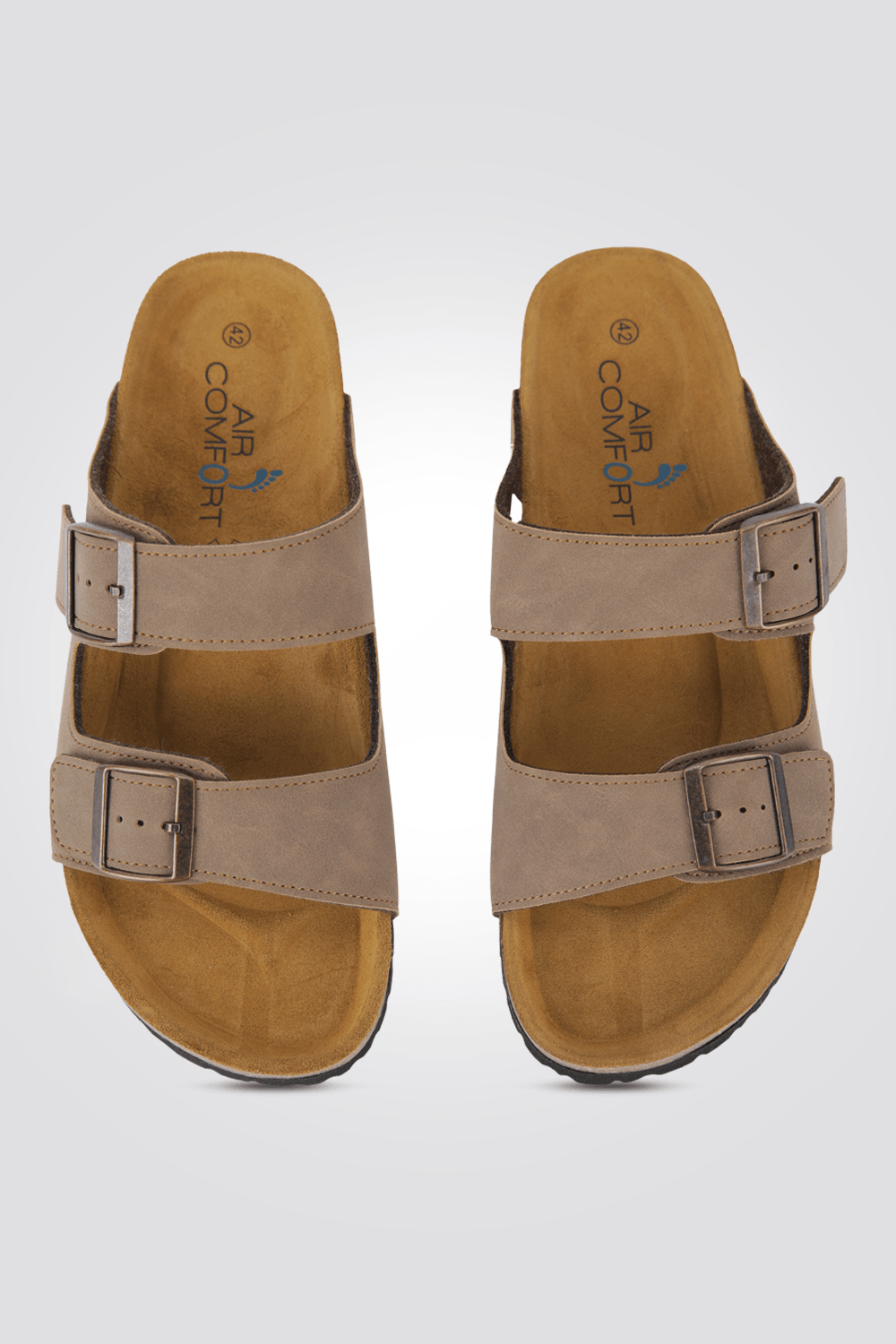 כפכף לגבר 2 רצועות בצבע חום - MASHBIR//365